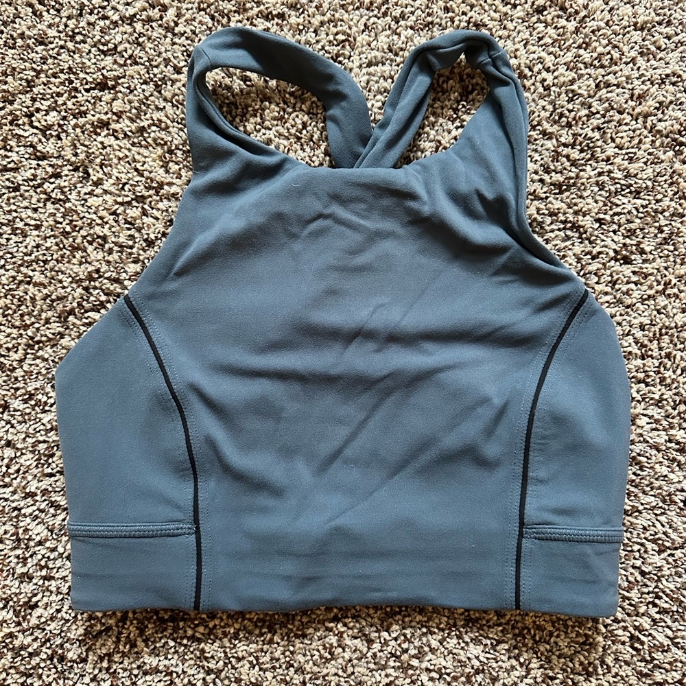 lululemon Size 6 Blue Sports Bra